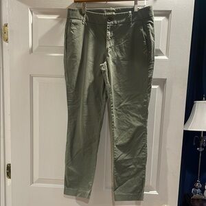 J. Crew Green Chinos Classic Cotton Blend